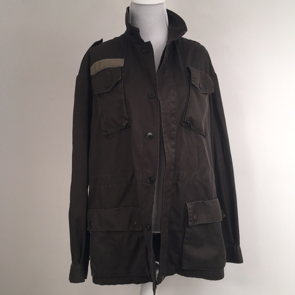 ✅ SOLD Military Jacket Unisex Olive Green LOTS pockets